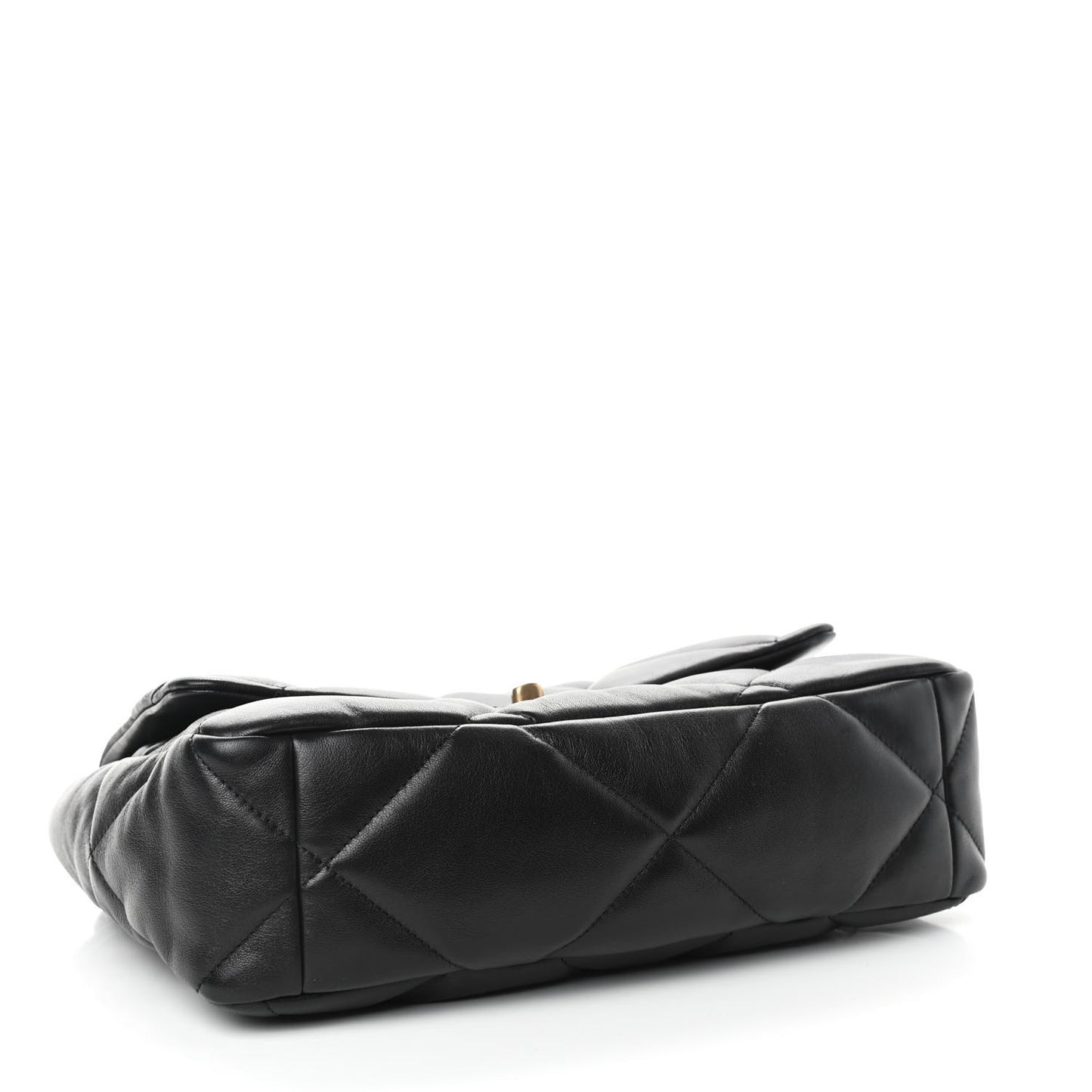 Lambskin Quilted Large Chanel 19 Flap Black