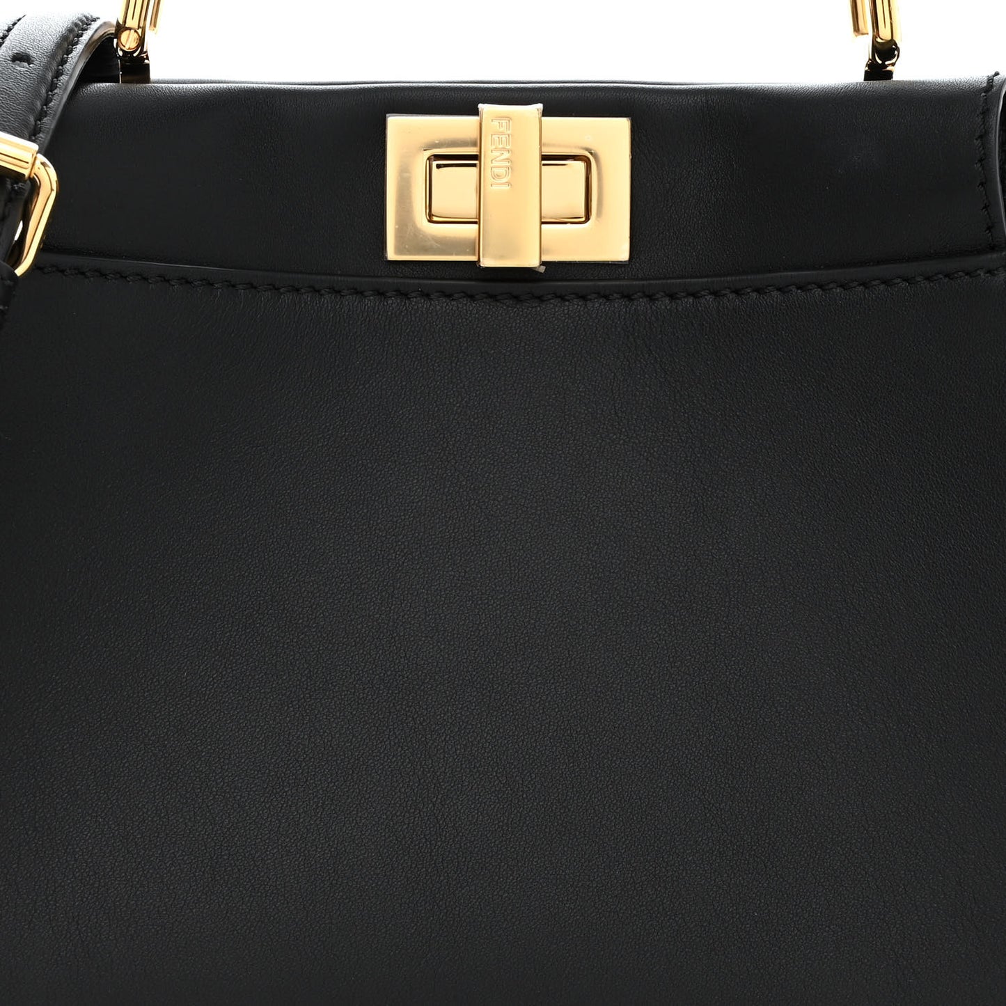 Vitello Seta Shiny Nappa Mini Peekaboo Iconic Satchel Black