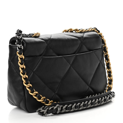 Chanel Lambskin Quilted Medium Chanel 19 Flap Black 3 of 11