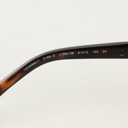 Chanel Lambskin Quilted CC Sunglasses 4195-Q Gold Brown 4 of 9