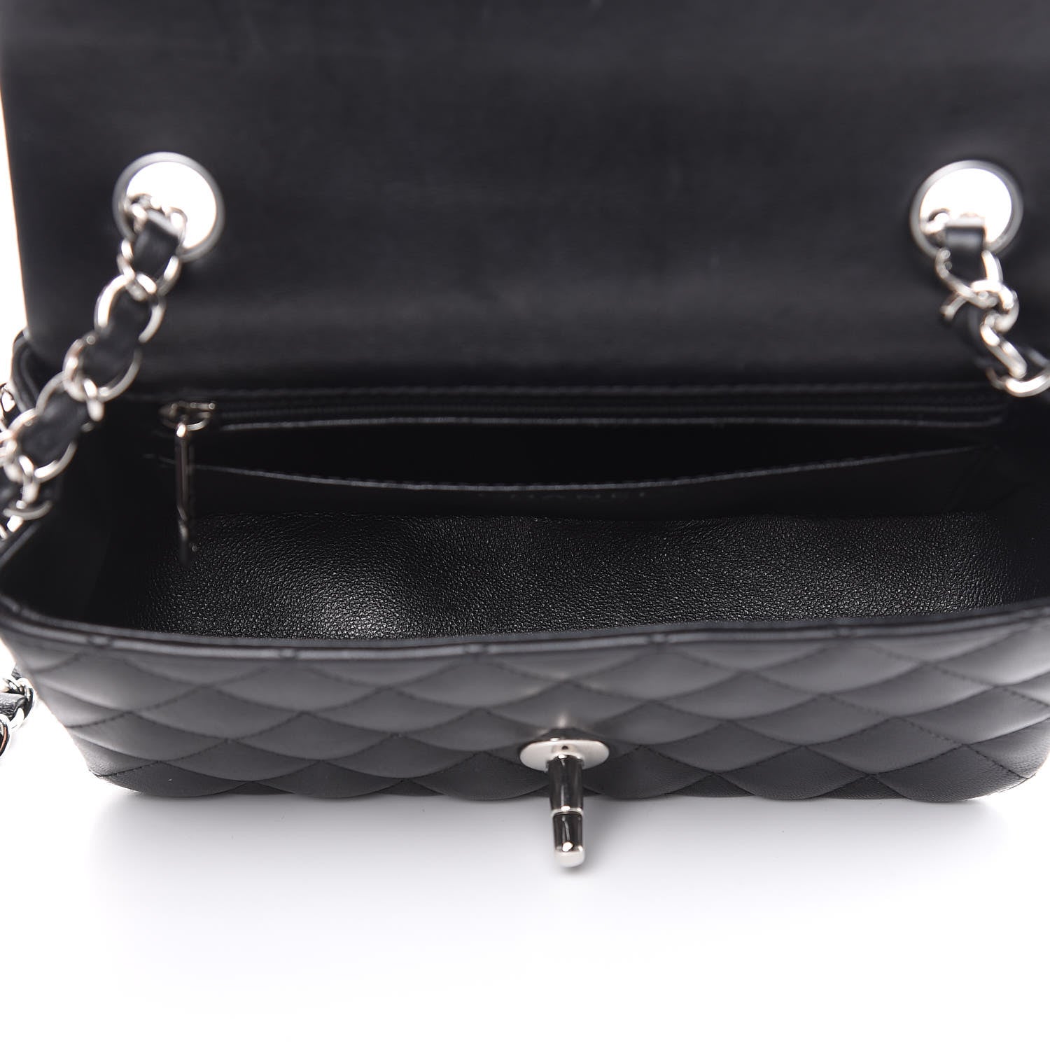 Chanel Lambskin Quilted Mini Rectangular Flap Black 5 of 11