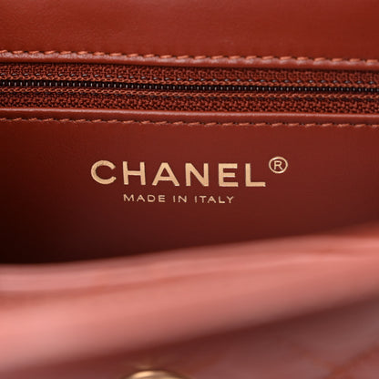 Chanel Shiny Aged Calfskin Quilted Nano Kelly Shopper Brown 6 of 10