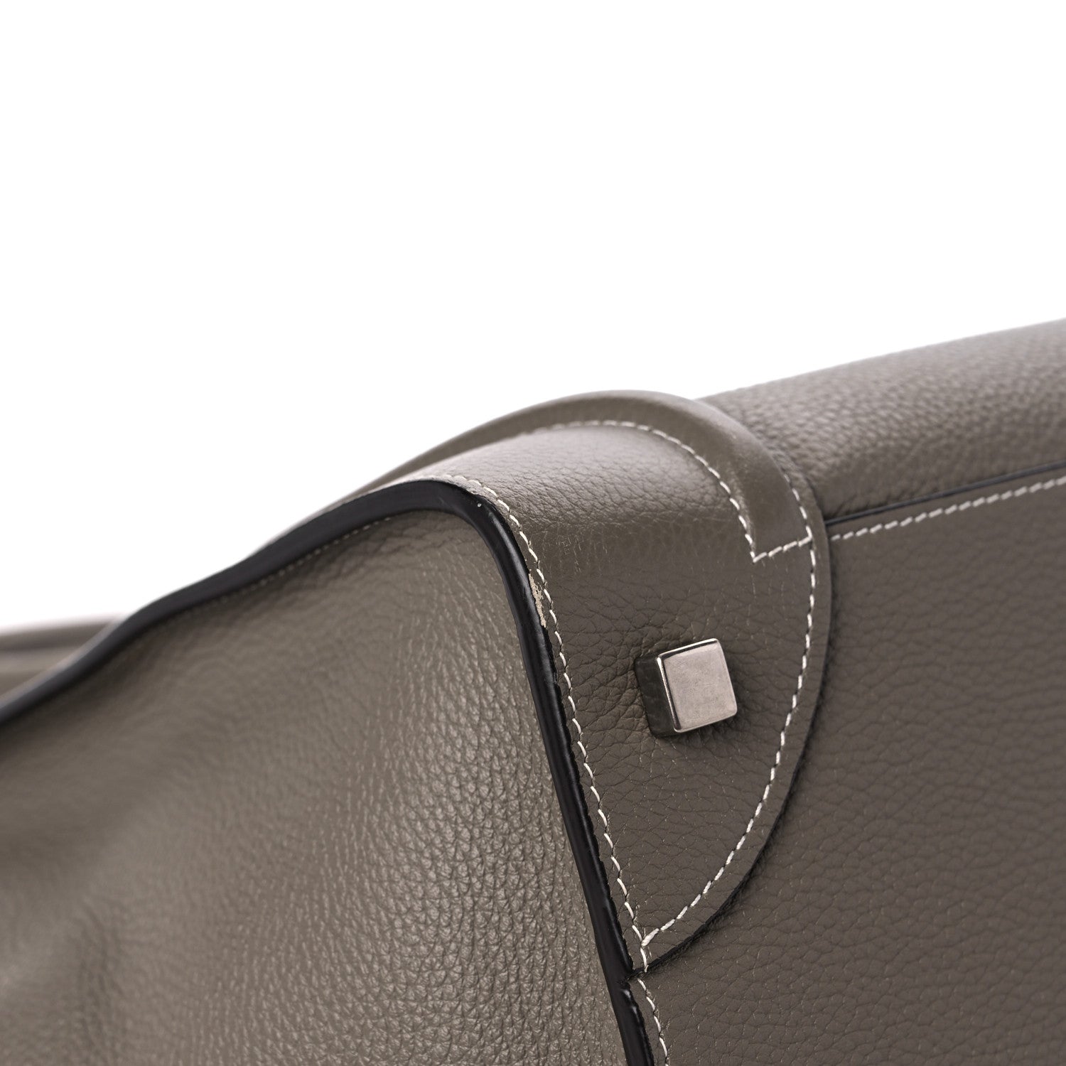 Celine Drummed Calfskin Mini Luggage Souris 8 of 17