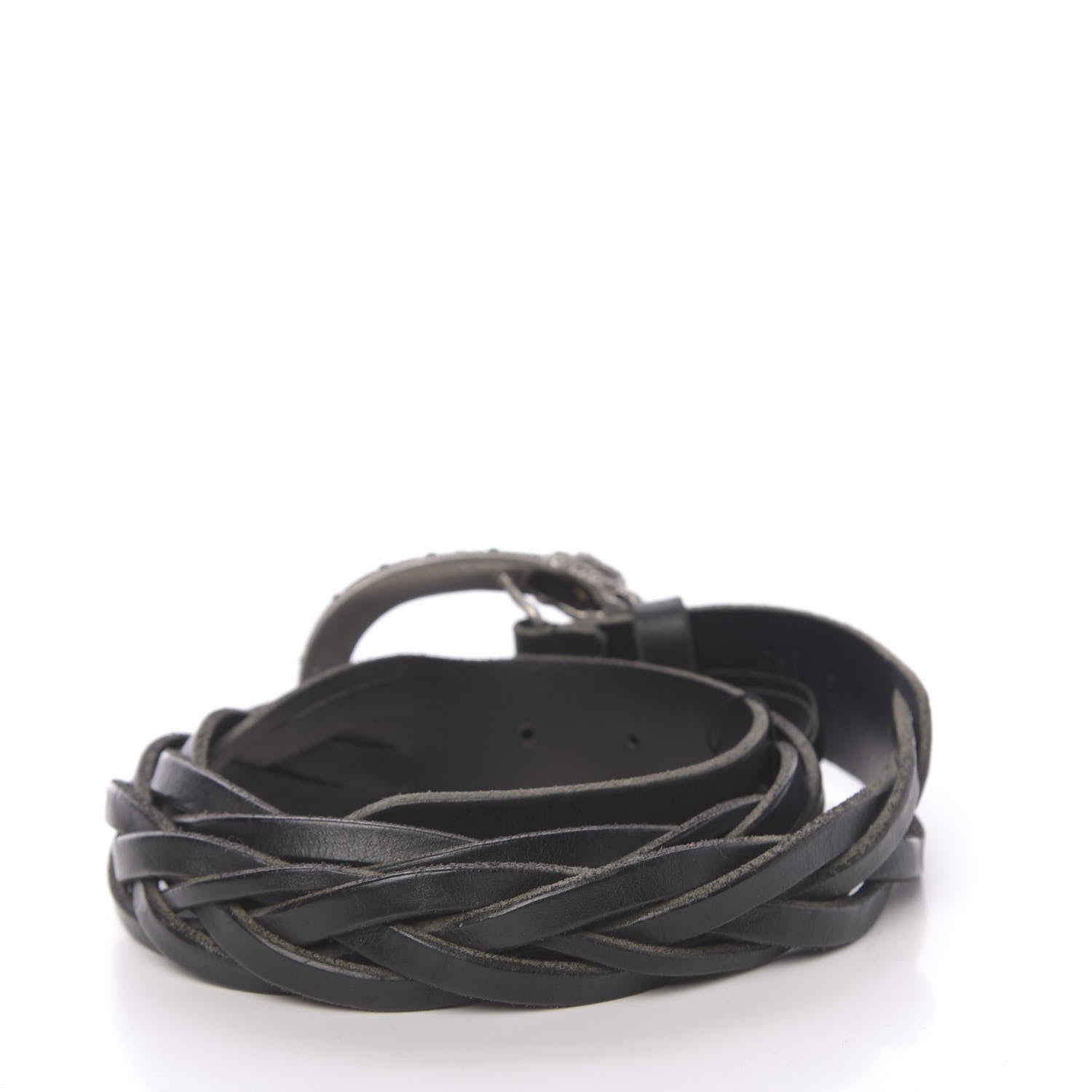 Gucci Calfskin Braided Dionysus Belt 95 38 Black 2 of 5