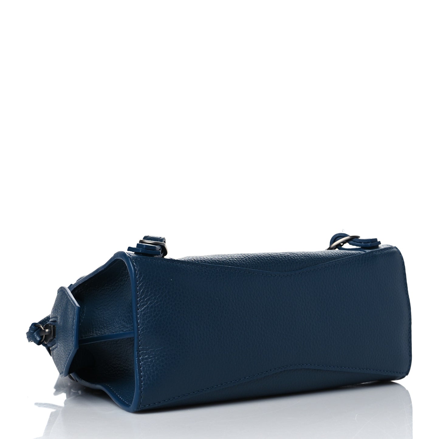 Grained Calfskin Neo Classic Silver Hardware Mini City Petrol Blue