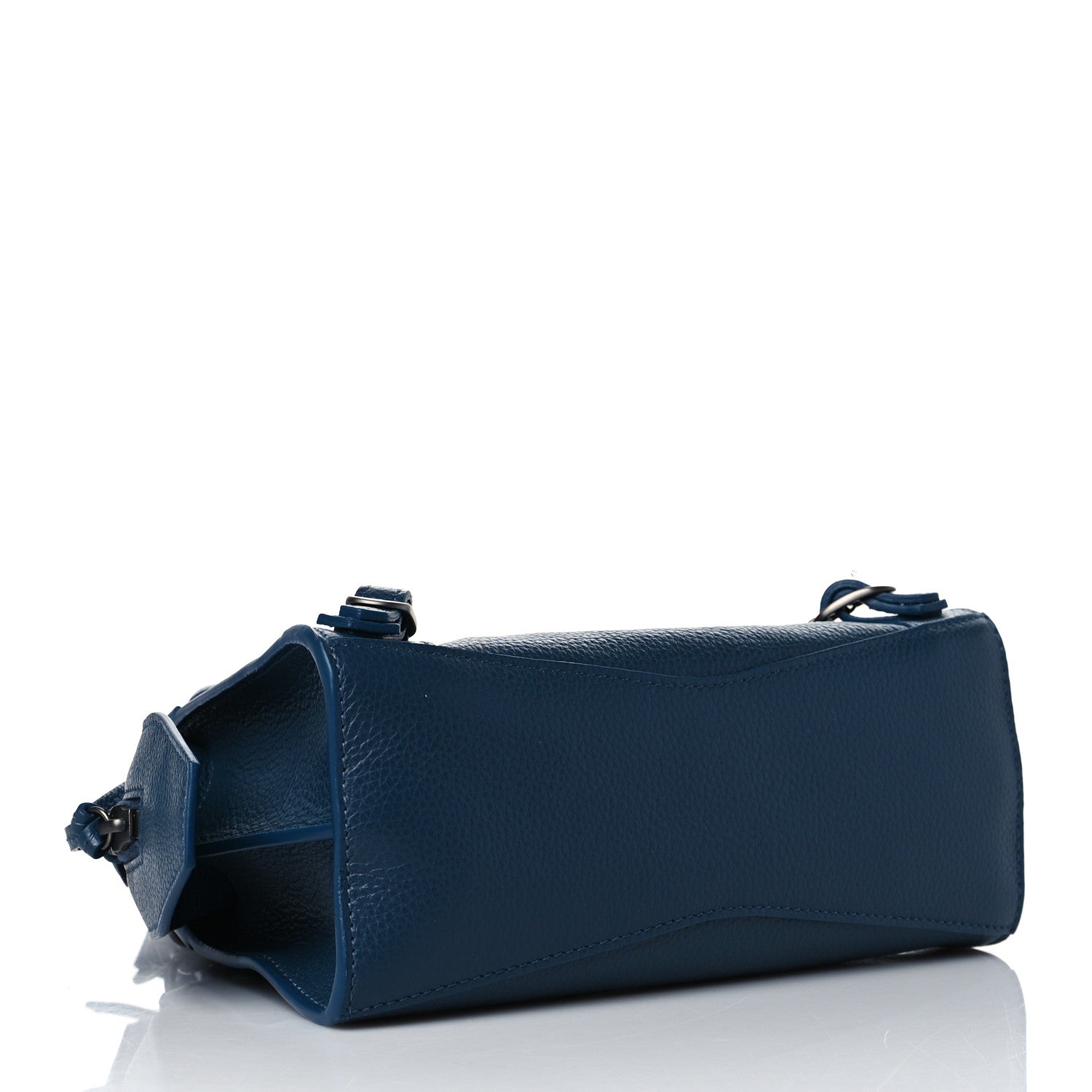 Balenciaga Grained Calfskin Neo Classic Silver Hardware Mini City Petrol Blue 3 of 9