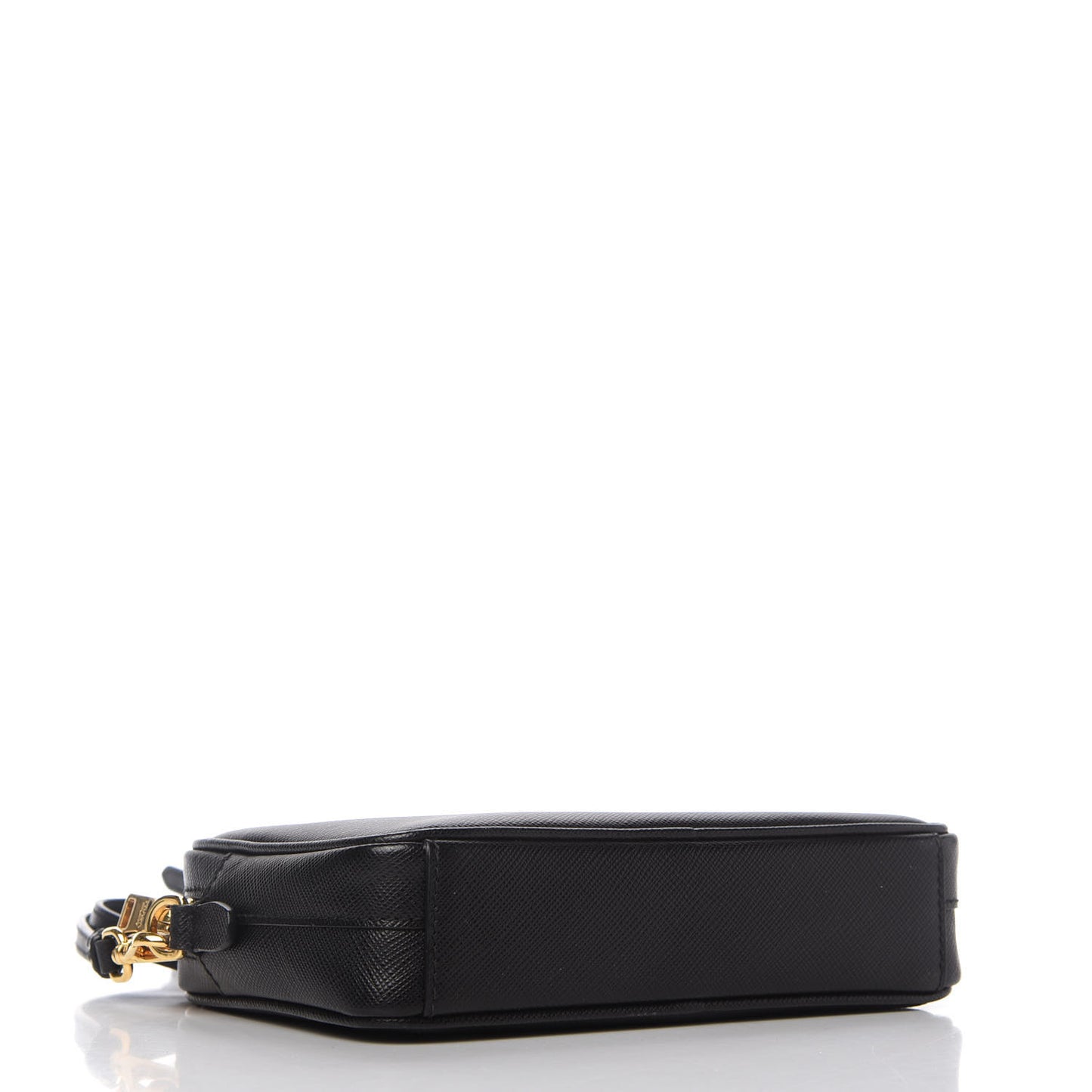 Saffiano Lux Small Camera Crossbody Bag Black