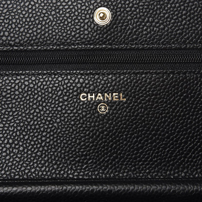 Chanel Caviar Quilted Wallet On Chain WOC Black 6 of 9