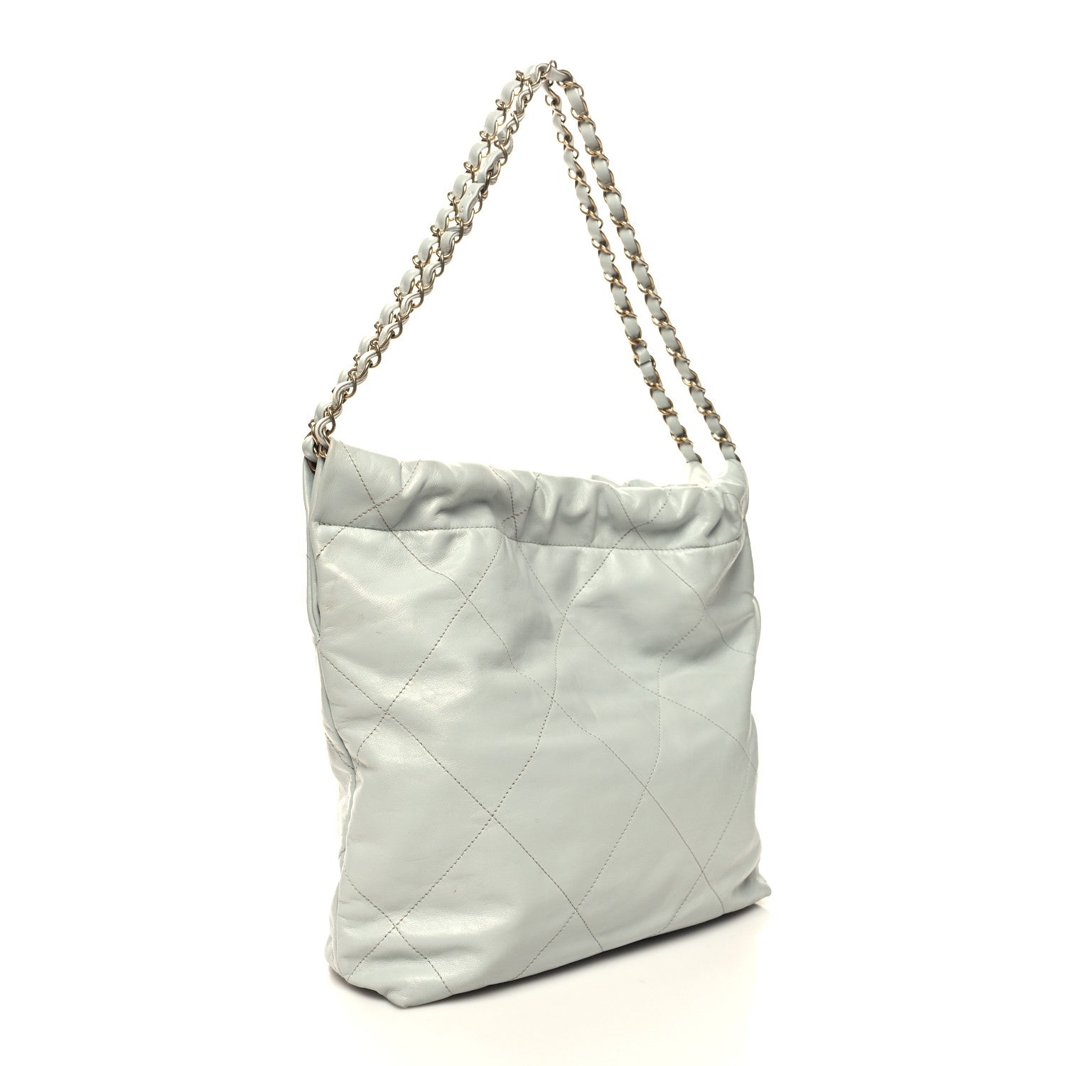 Chanel Shiny Calfskin Quilted Small Chanel 22 Grey 4 of 14