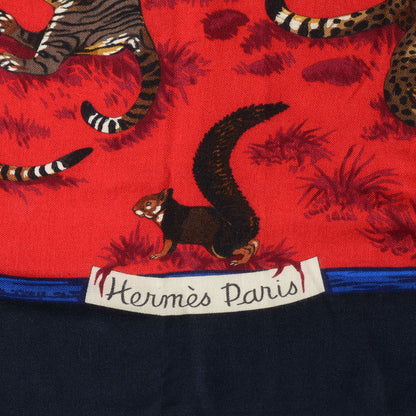 Hermes Cashmere Silk Tendresse Feline Scarf Shawl 140 4 of 6