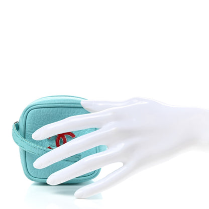 Chanel Calfskin CC Coin Purse Turquoise 2 of 11