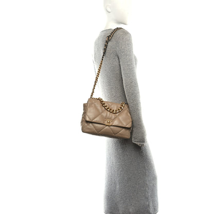 Chanel Lambskin Quilted Large Chanel 19 Flap Beige 2 of 11