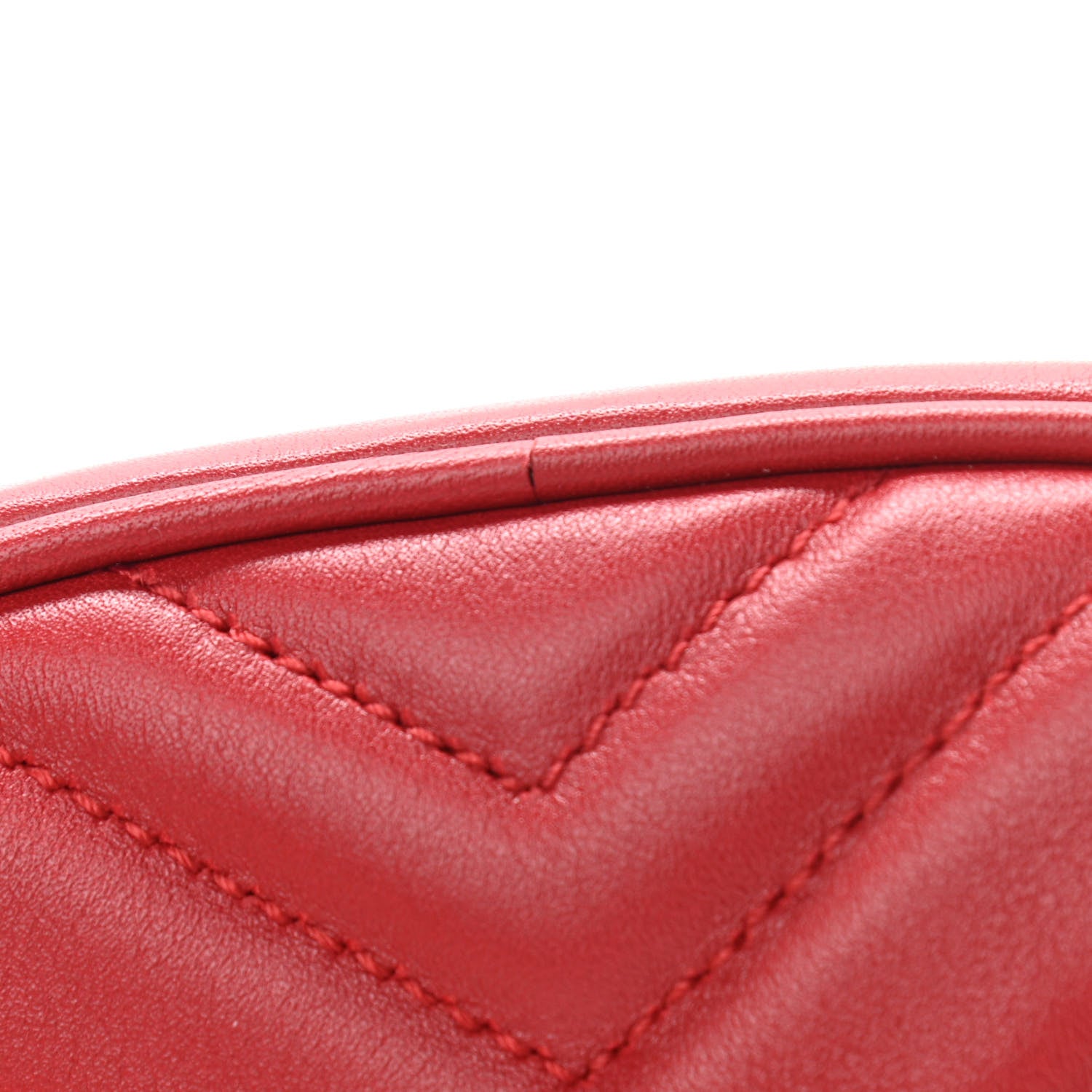 Gucci Calfskin Matelasse GG Marmont Belt Bag 85 34 Hibiscus Red 11 of 12