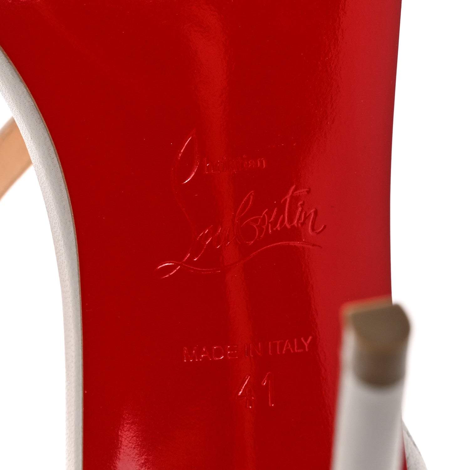 Christian Louboutin Nappa Rosalie 100 Sandals 41 Bianco 6 of 12