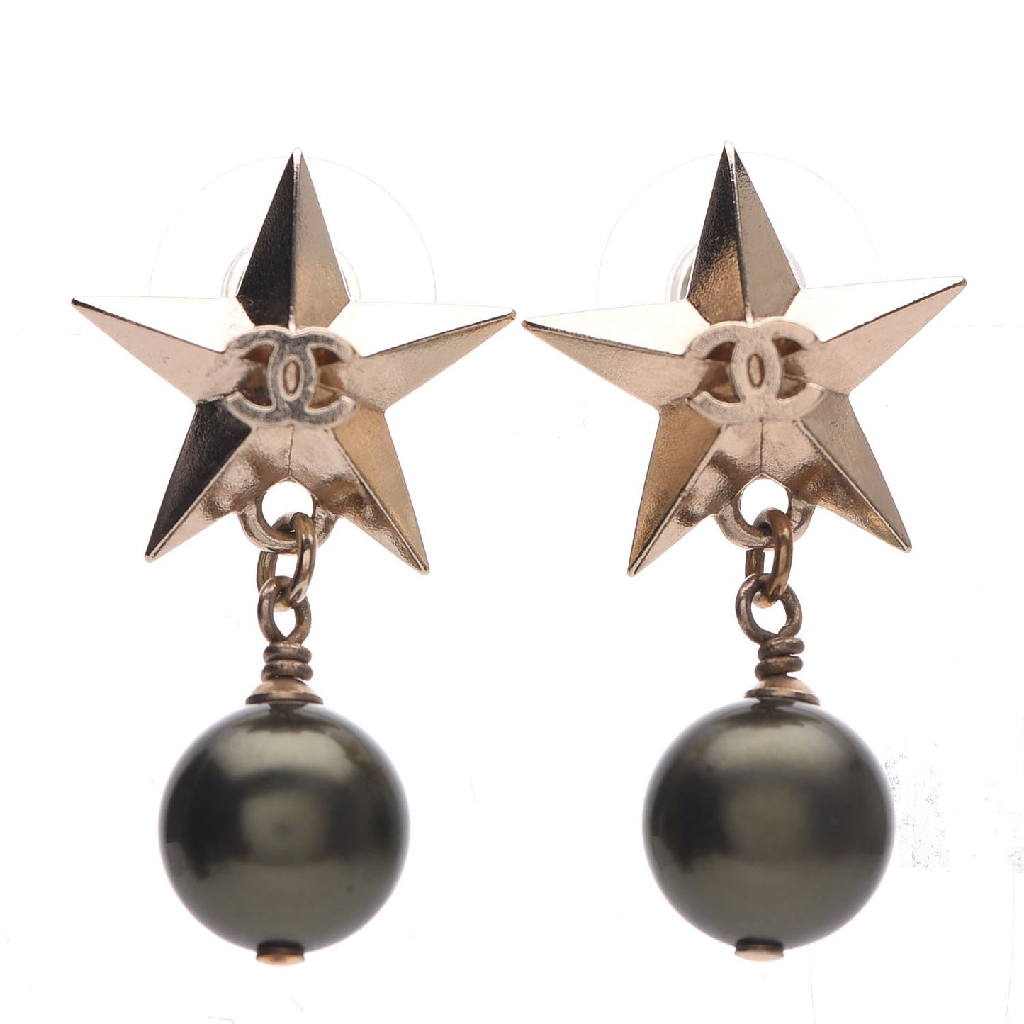 Pearl CC Star Drop Earrings Pearly Green