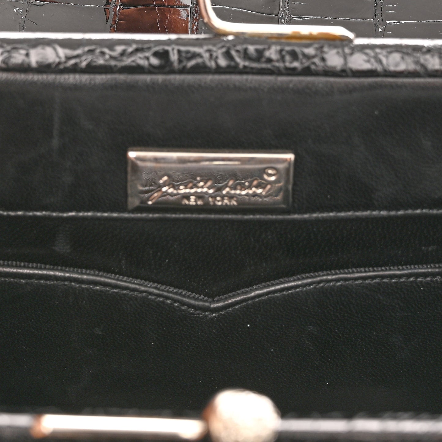 Alligator Crystal Evening Bag Black