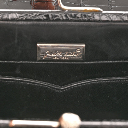 Judith Leiber Alligator Crystal Evening Bag Black 7 of 10