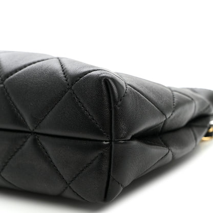 Chanel Lambskin Quilted Small Eyes On You Shopping Bag Black 10 of 10