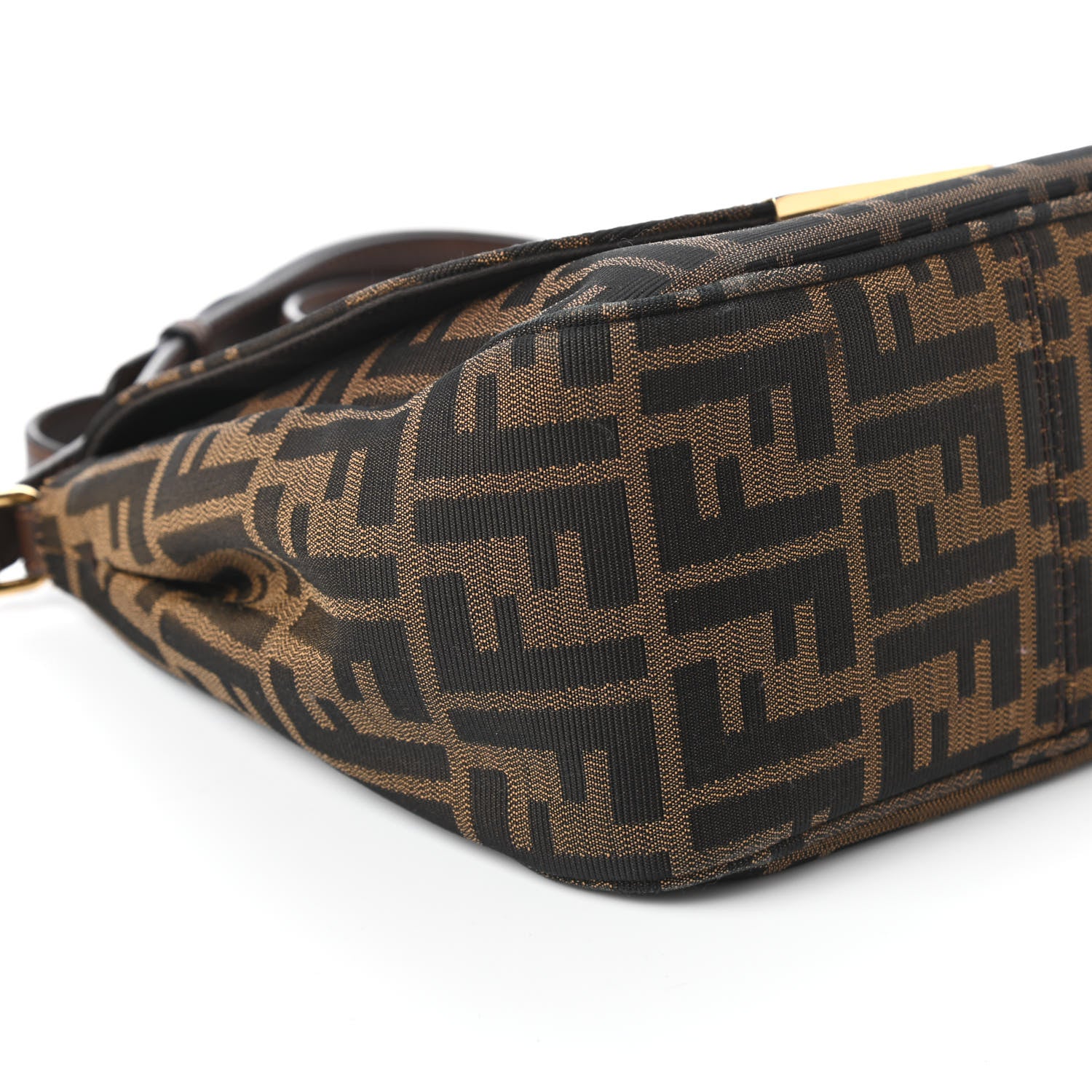 Fendi Zucca Vitello Artic Small Messenger Bag Tobacco Castagna 6 of 10