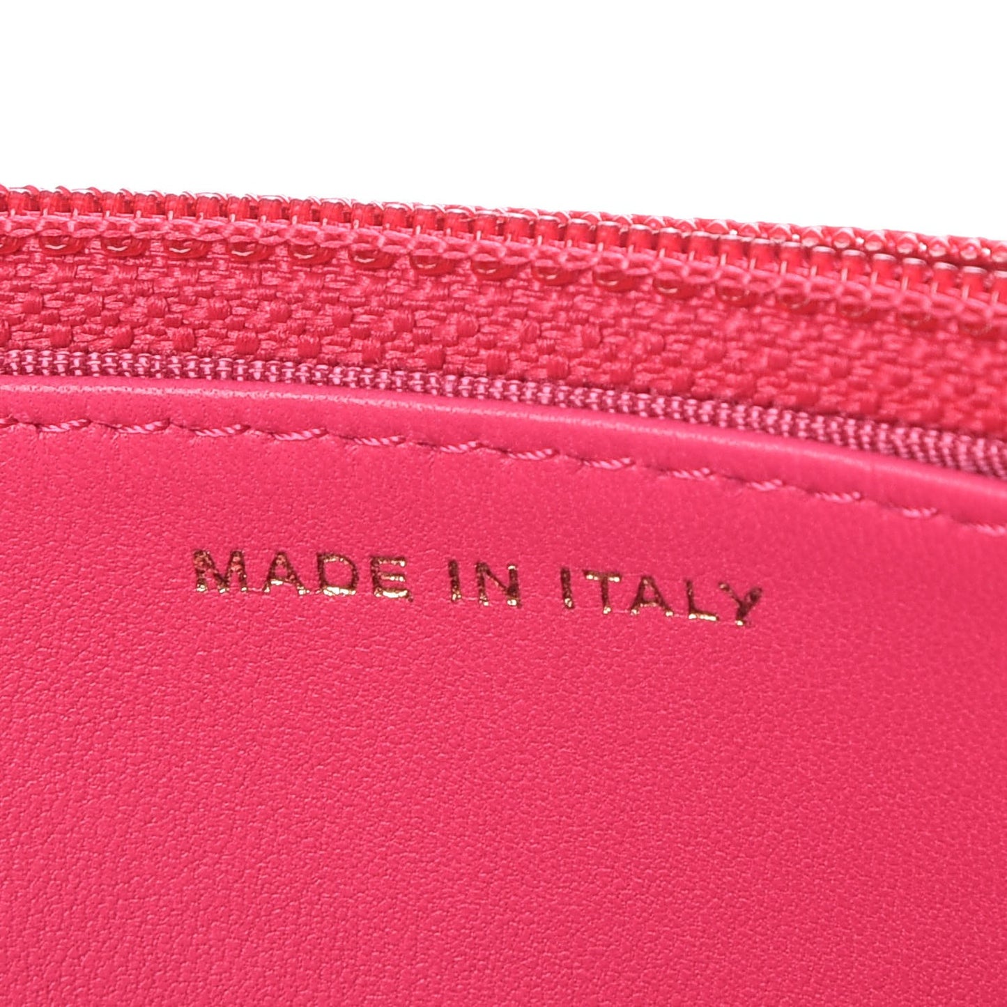 Lambskin Quilted Wallet On Chain WOC Pink