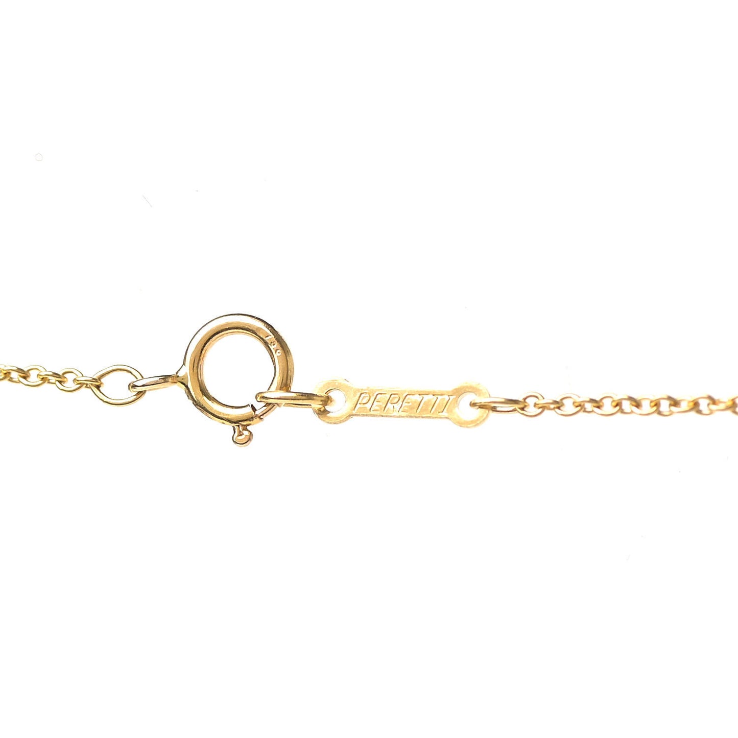 18K Yellow Gold 22mm Elsa Peretti Open Heart Pendant Necklace