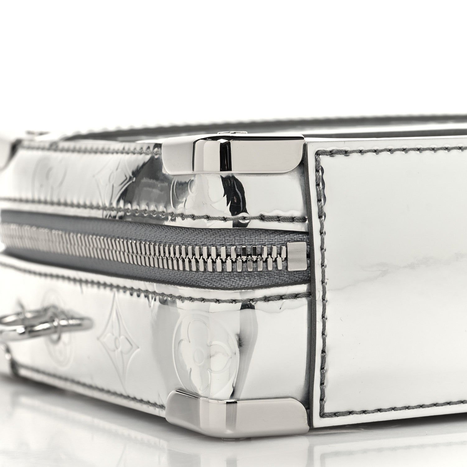 Louis Vuitton Monogram Mirror Handle Trunk Silver 8 of 9