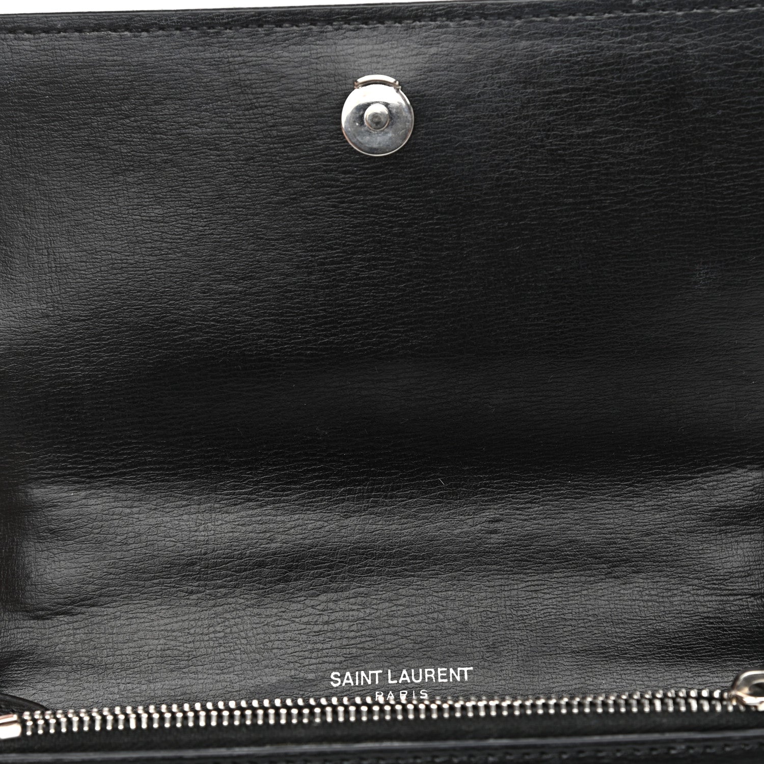 Saint Laurent Calfskin Monogram Sunset Chain Wallet Black 20 of 27