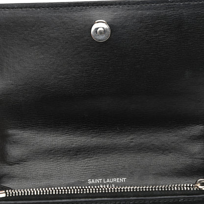 Saint Laurent Calfskin Monogram Sunset Chain Wallet Black 20 of 27