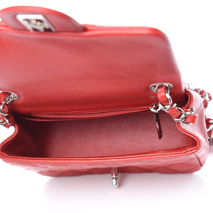Chanel Caviar Quilted Mini Square Flap Red 5 of 9