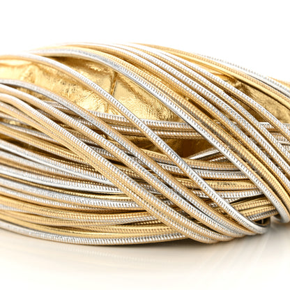 Bottega Veneta Tubular Laminated Lambskin Mini Jodie Gold Silver 10 of 10