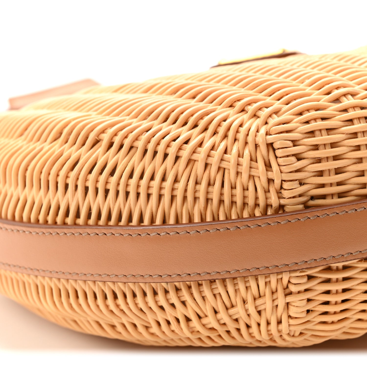 Prada Wicker Arque Shoulder Bag Natural 8 of 9