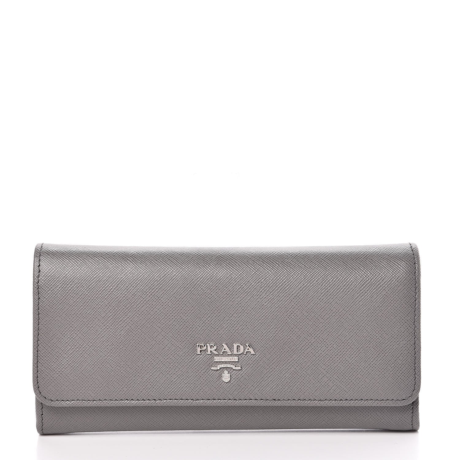 Prada Saffiano Metal Continental Flap Wallet Marmo 3 of 8