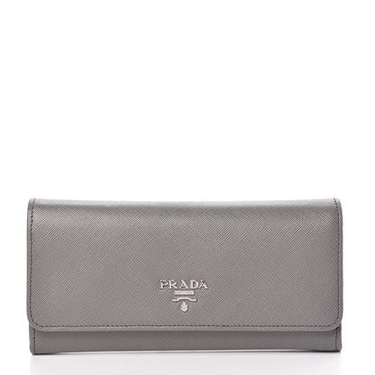 Prada Saffiano Metal Continental Flap Wallet Marmo 3 of 8