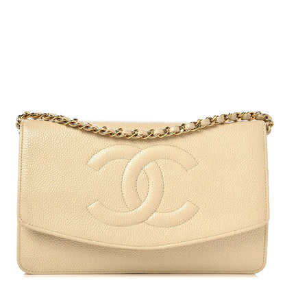 Chanel Caviar Timeless CC Wallet on Chain WOC Beige Clair 1 of 18