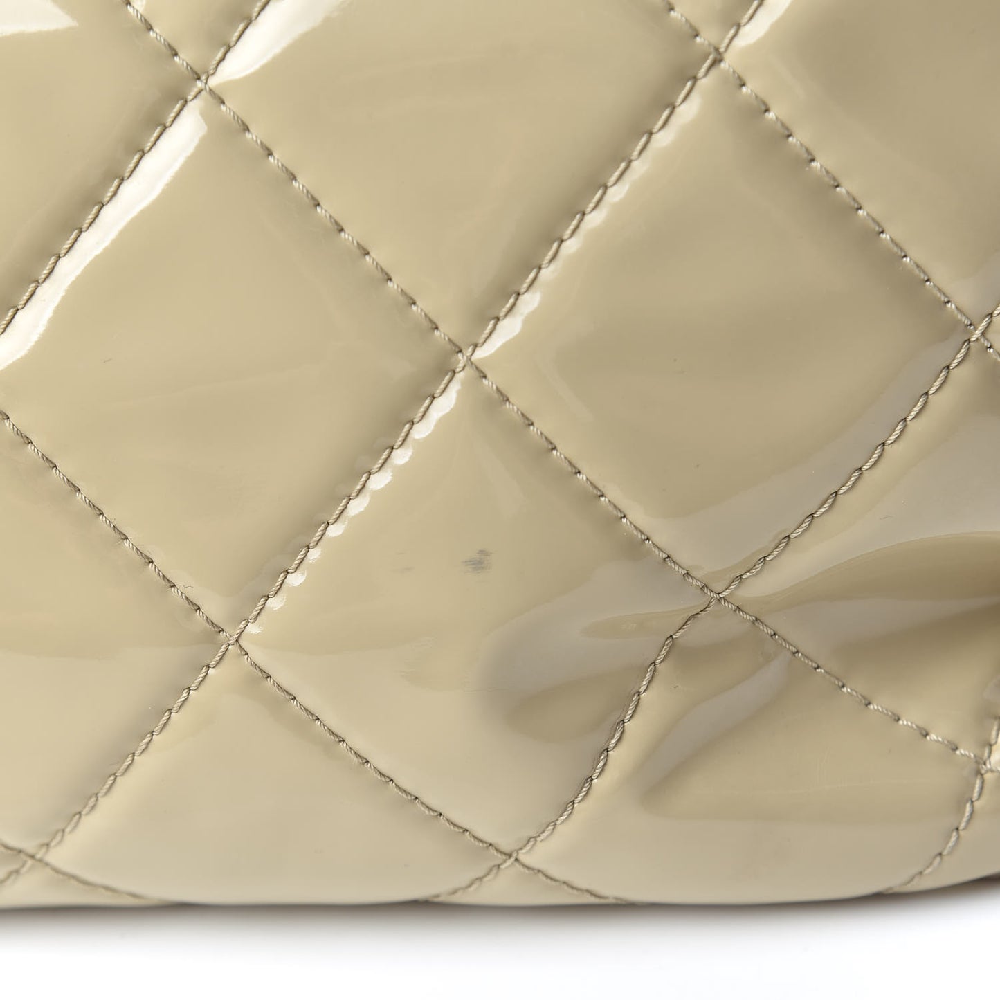 Vinyl Quilted Large In The Business Tote Beige