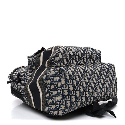 Christian Dior Oblique Diortravel Backpack Blue 4 of 10