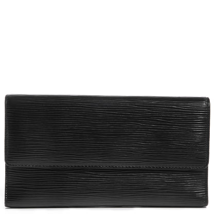 Louis Vuitton Epi Porte Tresor International Wallet Black 1 of 8