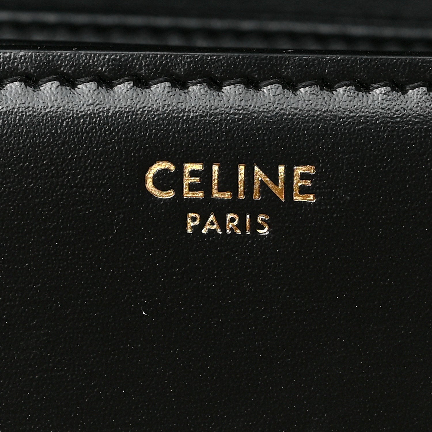 Celine Shiny Calfskin Medium Triomphe Black 7 of 8
