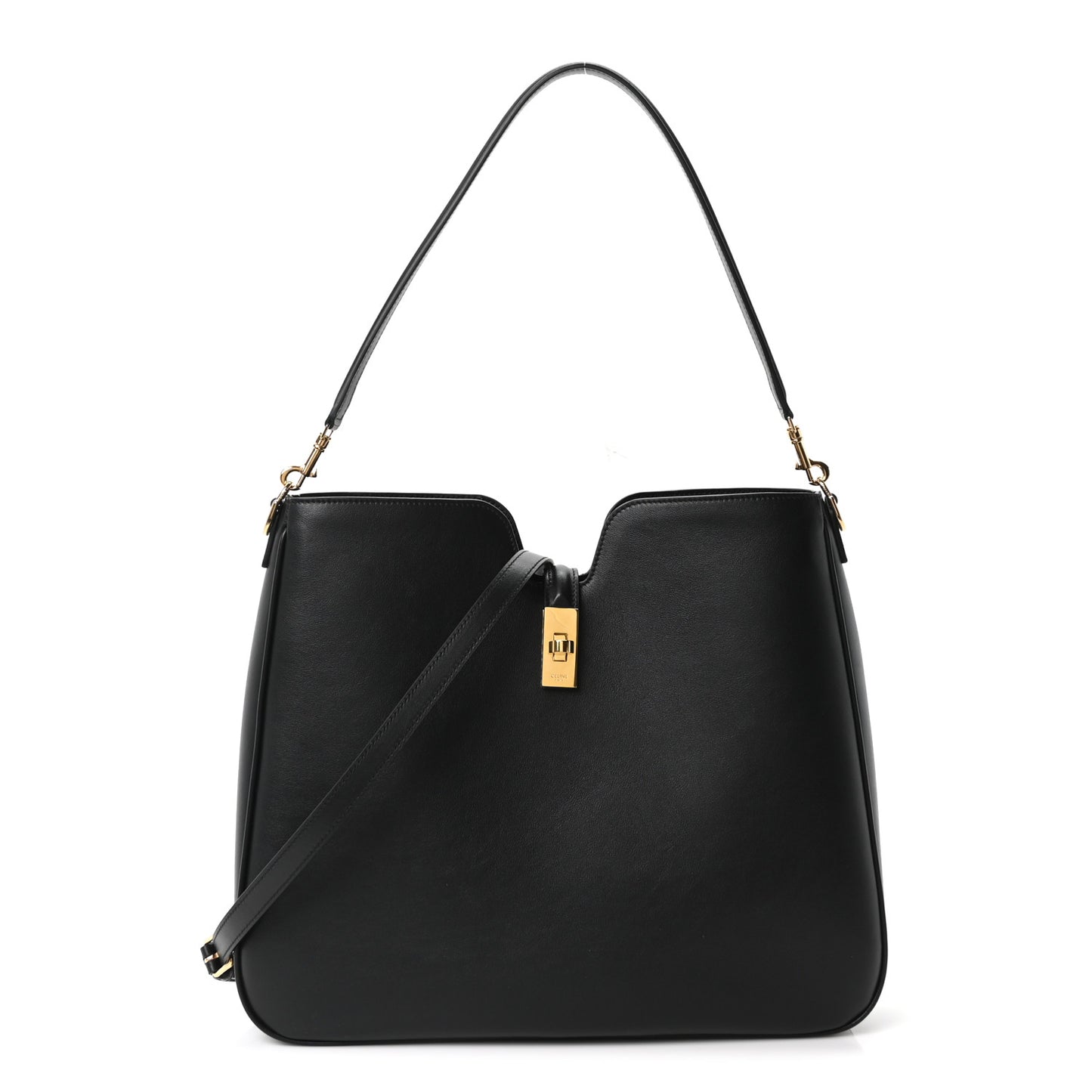 Smooth Calfskin Medium Camille 16 Soft Bag Black