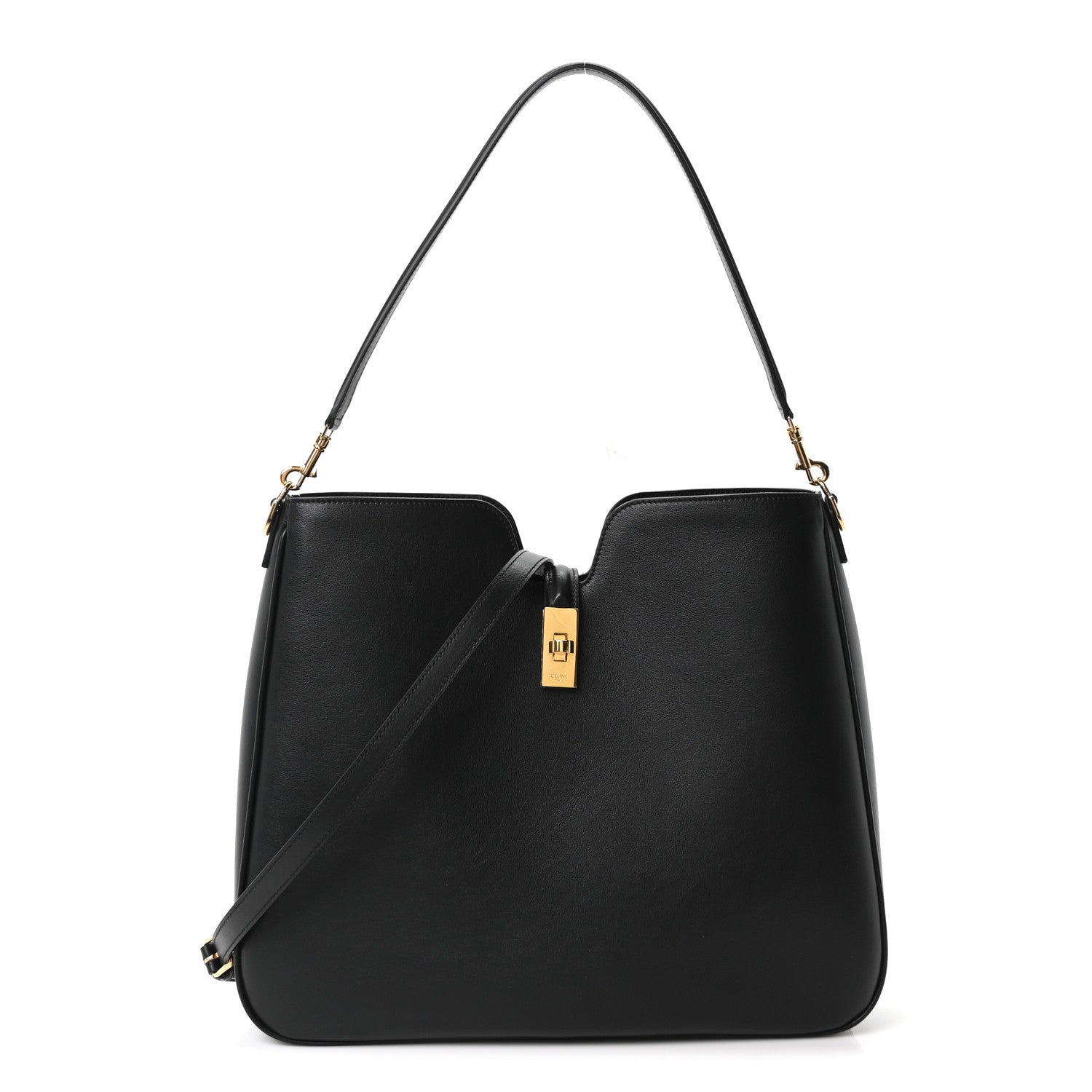 Celine Smooth Calfskin Medium Camille 16 Soft Bag Black 1 of 11