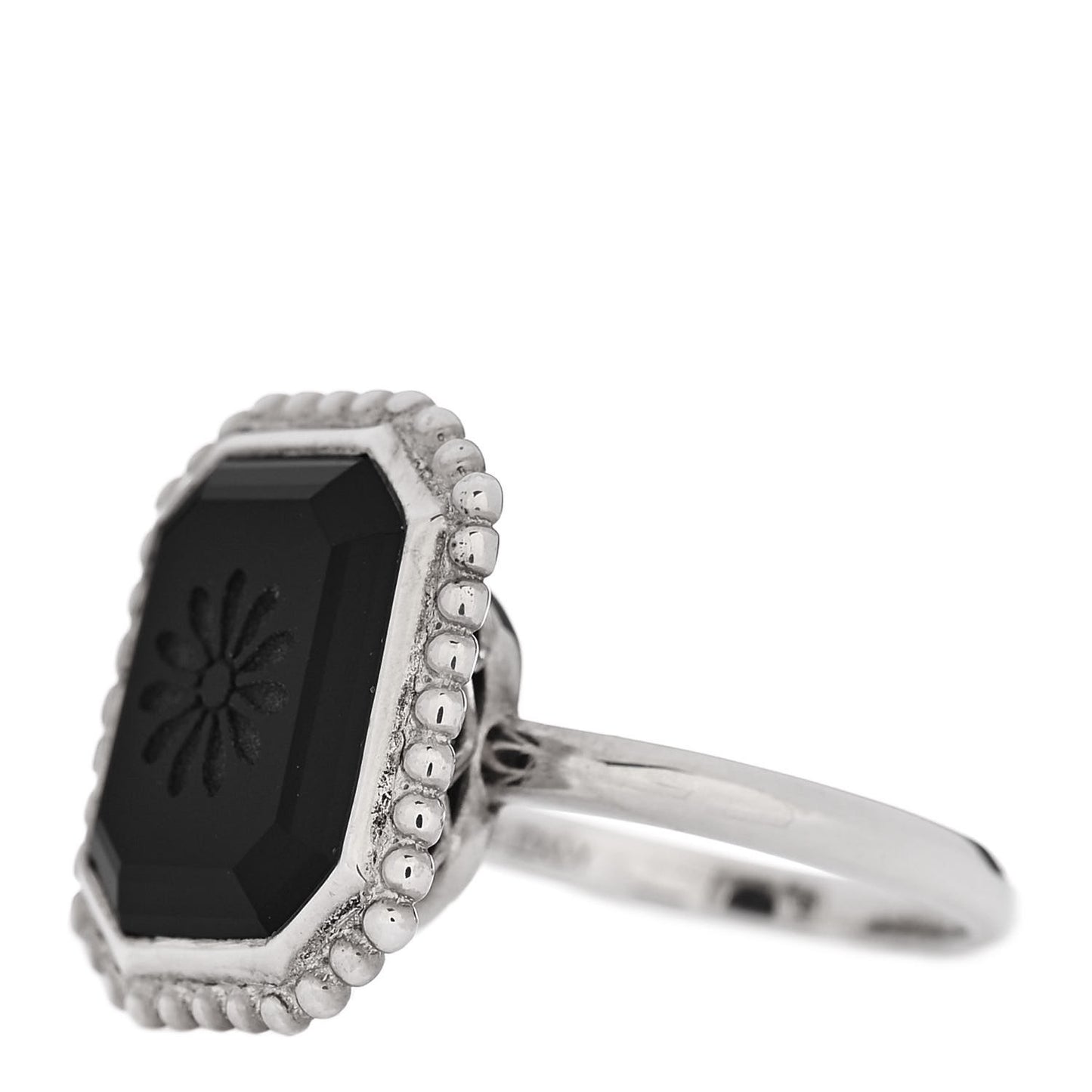 Sterling Silver Black Onyx Ziegfeld Daisy Ring 55 7.25