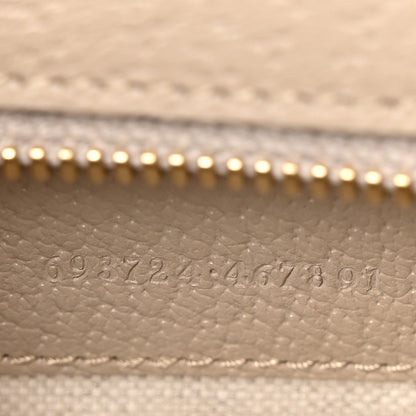 Gucci GG Supreme Monogram Textured Dollar Calfskin Web Small Ophidia Slip Handle Tote Beige Mystic White Oatmeal 7 of 10