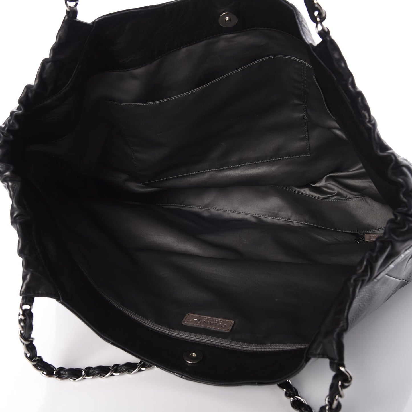 Patent Patchwork Large Brooklyn Tote Black