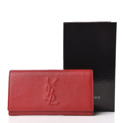 Saint Laurent Goatskin Belle De Jour Flap Wallet Rouge Orient 11 of 11