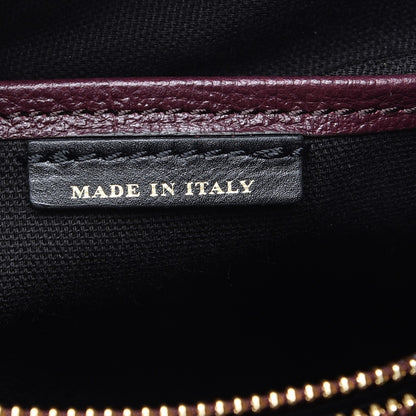 Burberry Grainy Calfskin House Check Medium Banner Tote Mahogany Red 8 of 9