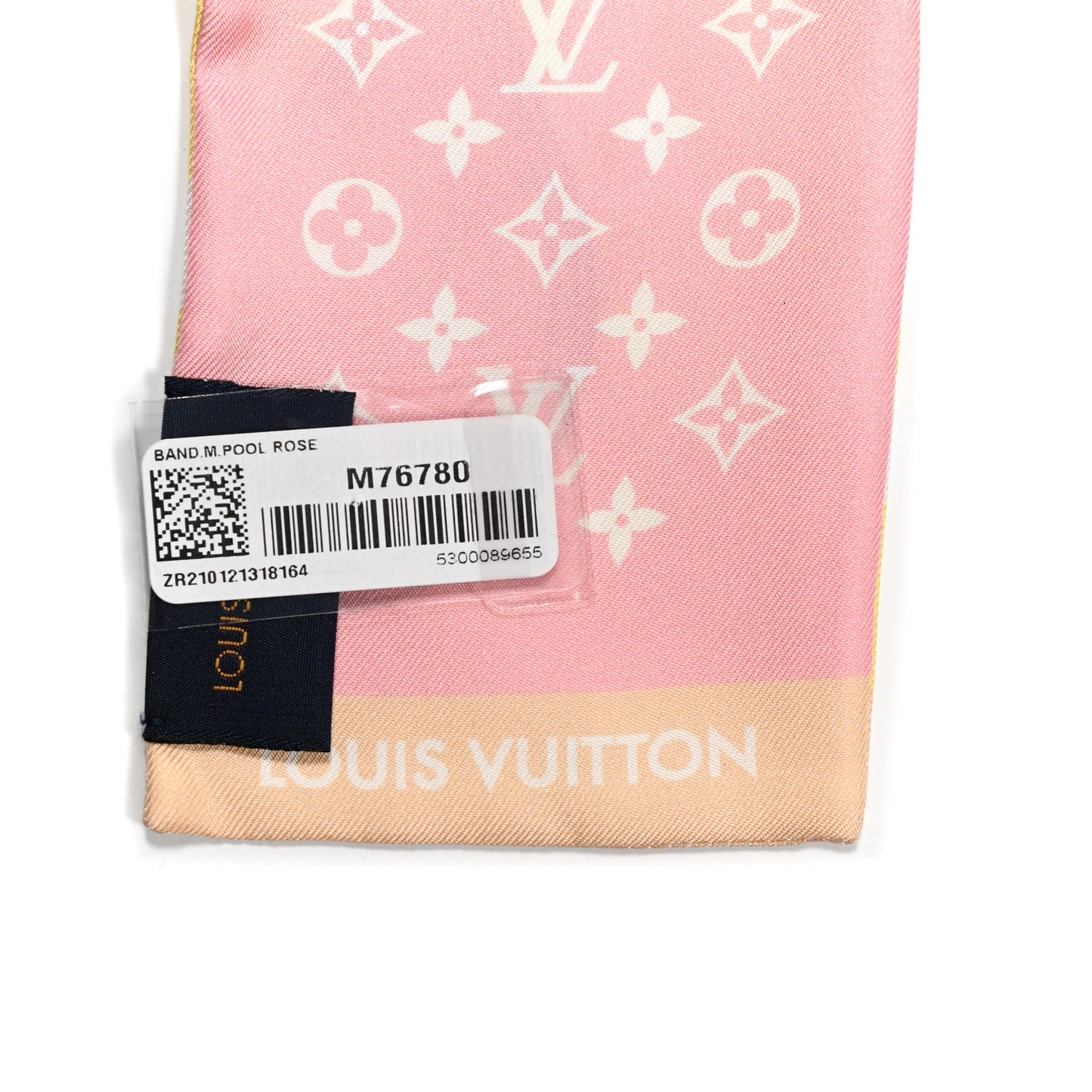 Silk Monogram Gradient By The Pool Bandeau Pink