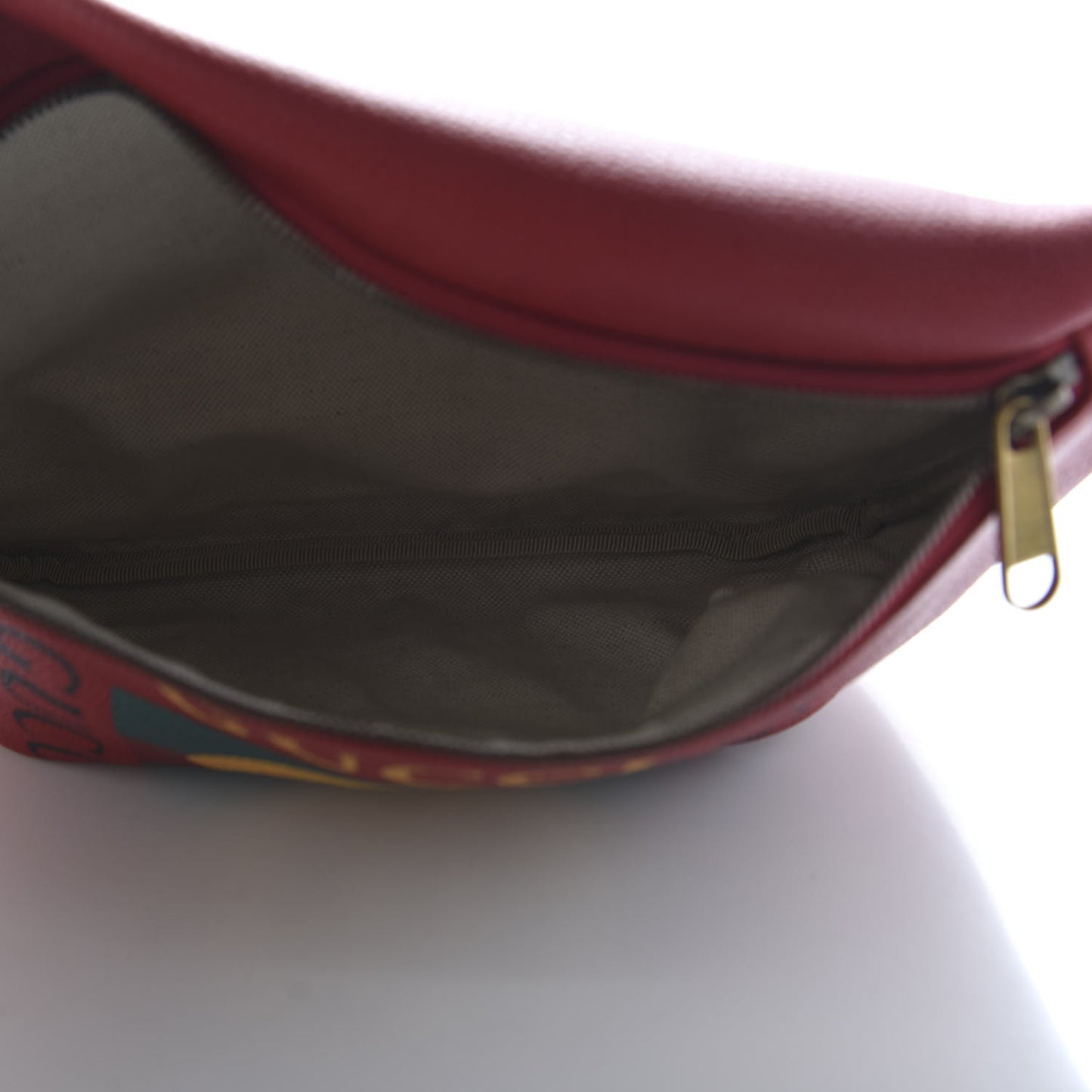 Grained Calfskin Logo Belt Bag Hibiscus Red