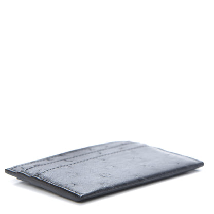 Louis Vuitton Ostrich Double Card Holder Black 4 of 8