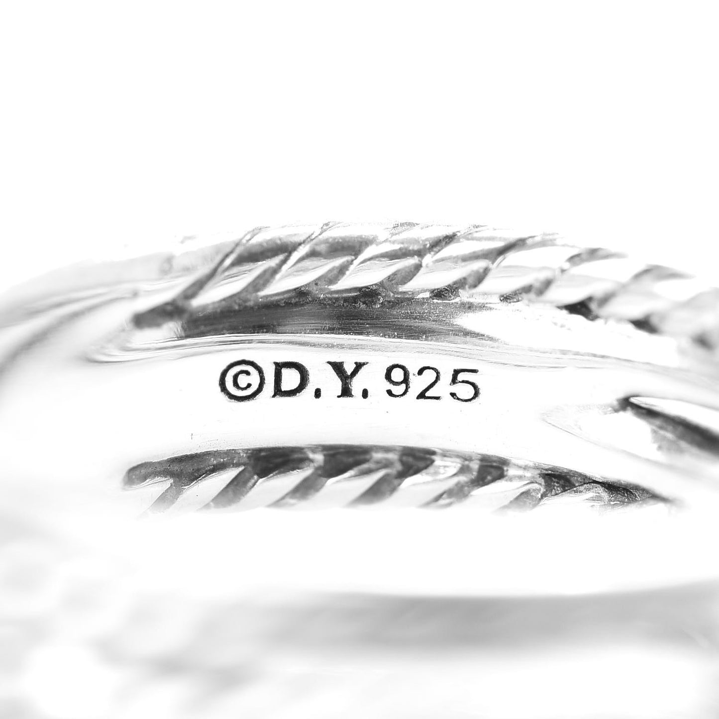 Sterling Silver Diamond X Crossover Ring 50 5.5