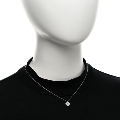 Van Cleef & Arpels 18K White Gold Diamond Sweet Alhambra Pendant Necklace 2 of 5